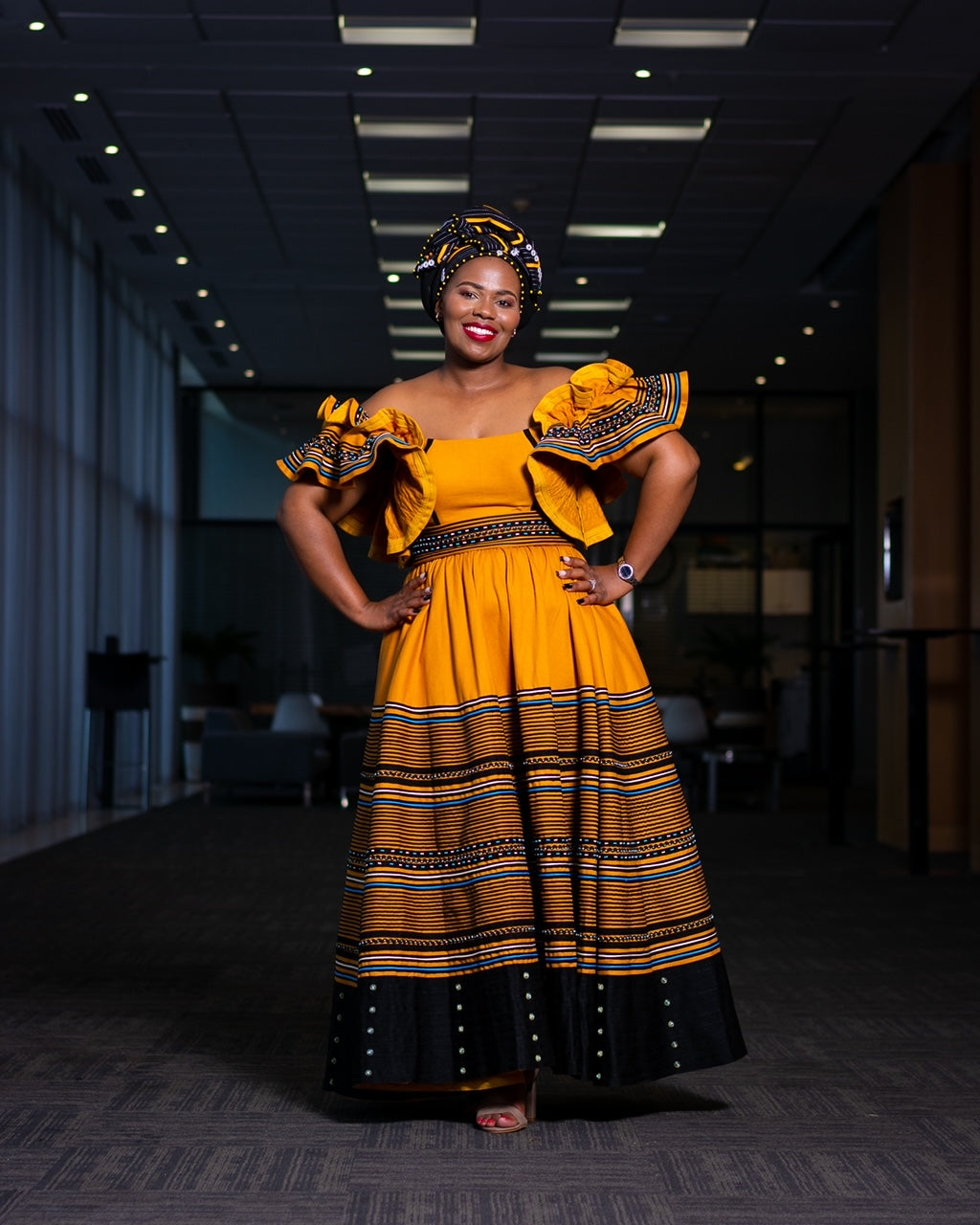 Noludwe Dress & Matching headwrap