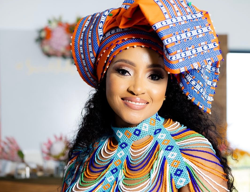 Rectangular beaded headwrap