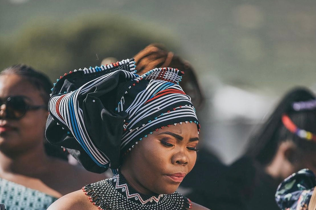 Rectangular beaded headwrap