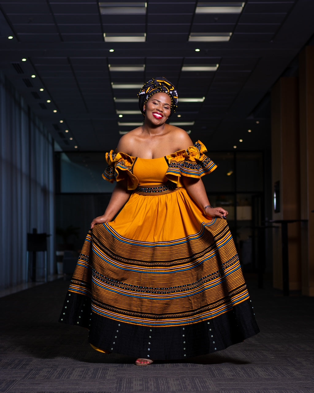 Noludwe Dress & Matching headwrap