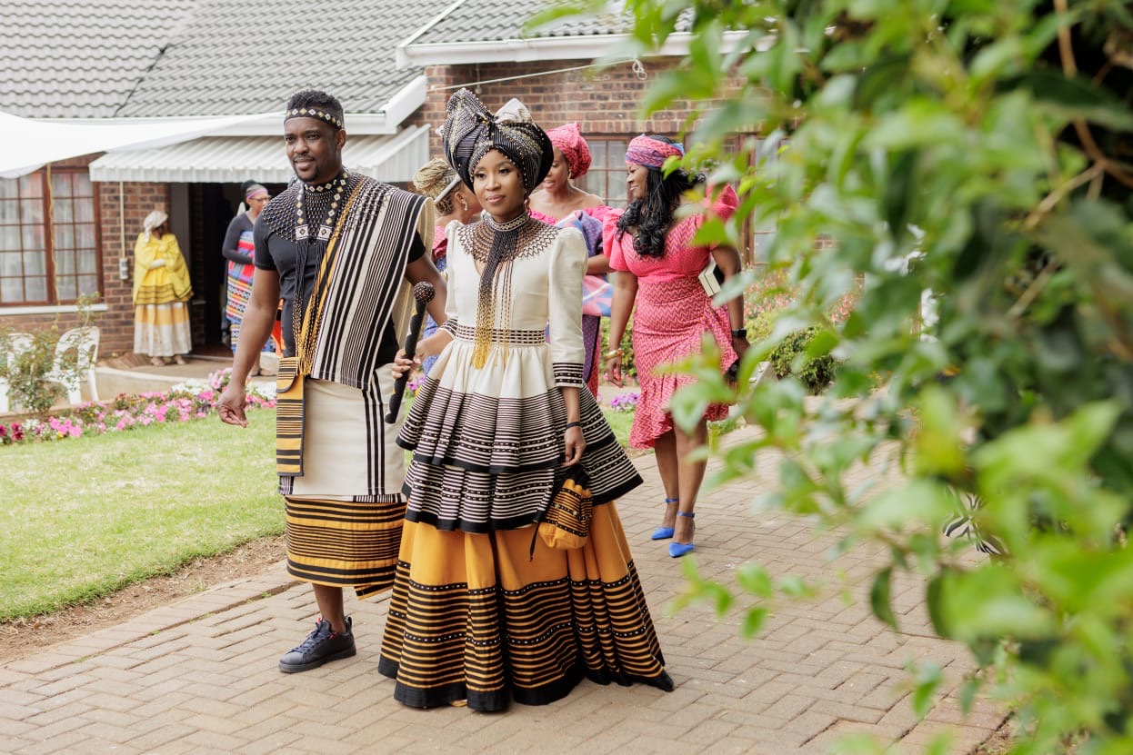 Mustard and Cream wedding ensemble