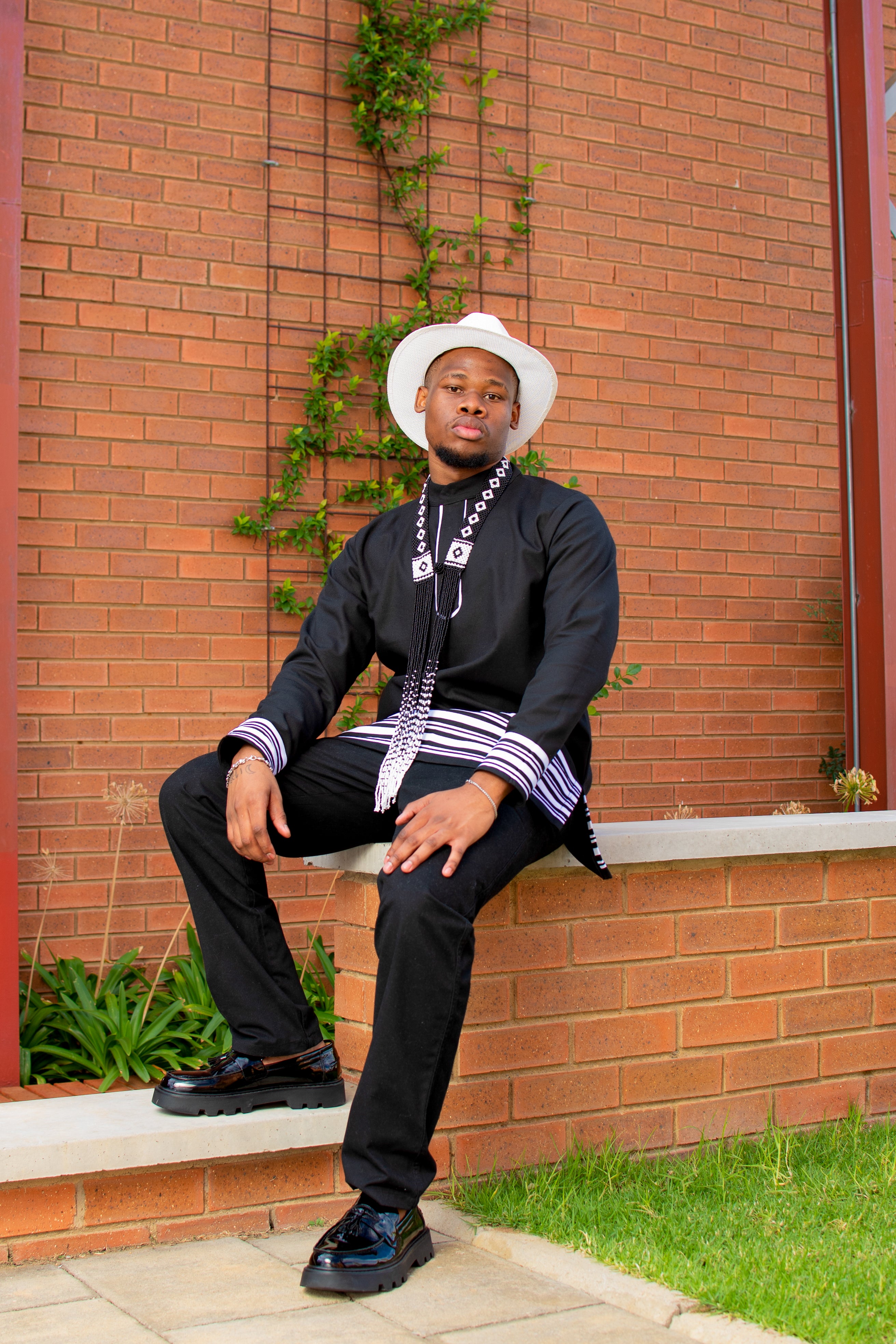 Black and white mens long sleeve shirt