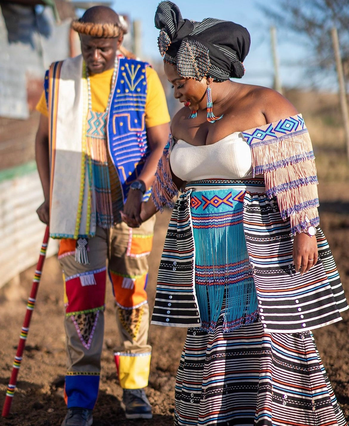 Ziyanda- cream custom Xhosa wedding gown