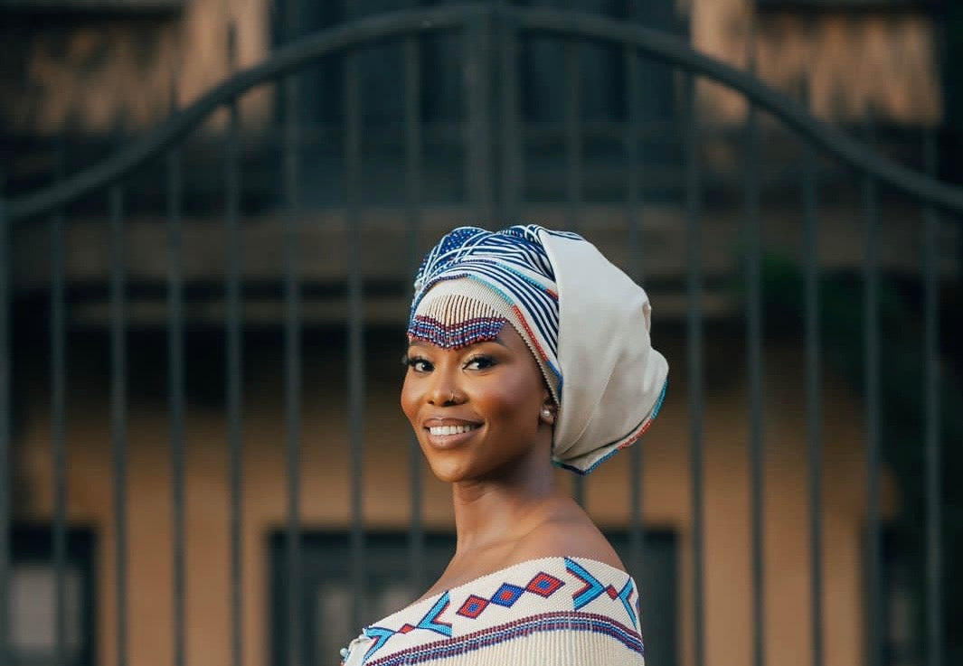 Rectangular beaded headwrap