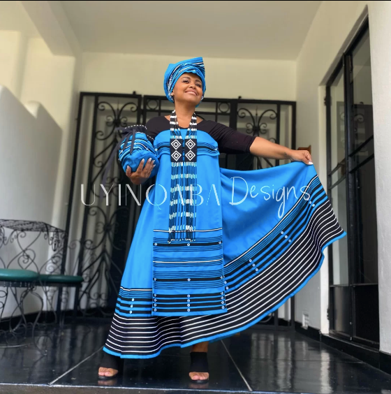 Red/Turquoise/Royal Blue 5 Pieces Omila Ensemble