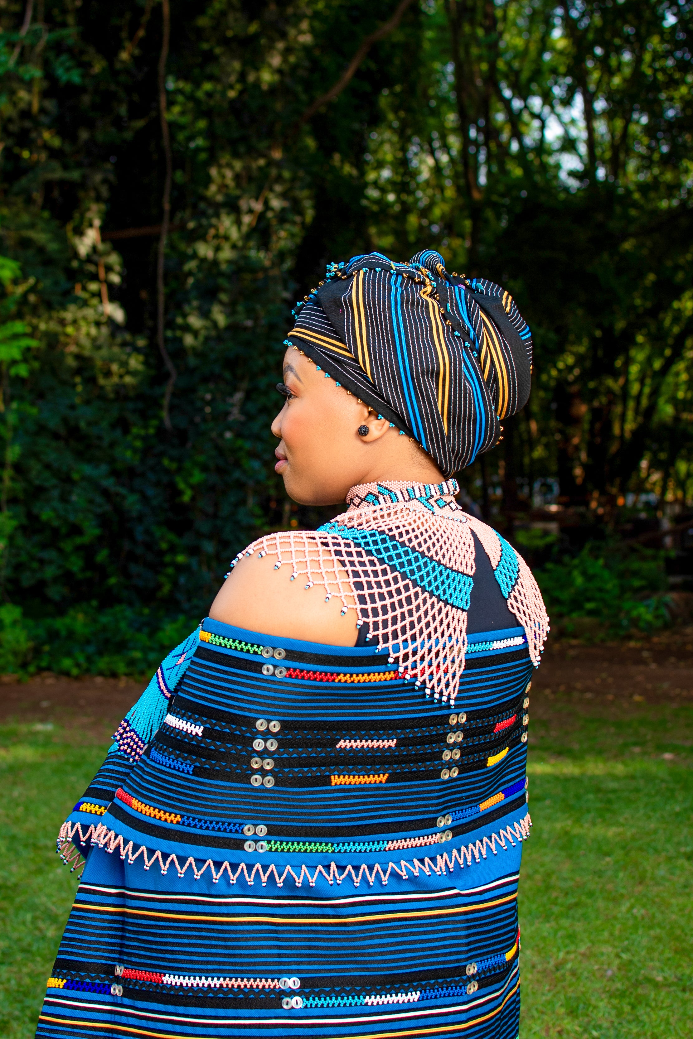 Mustard & Turquoise 5 piece ladies ensemble