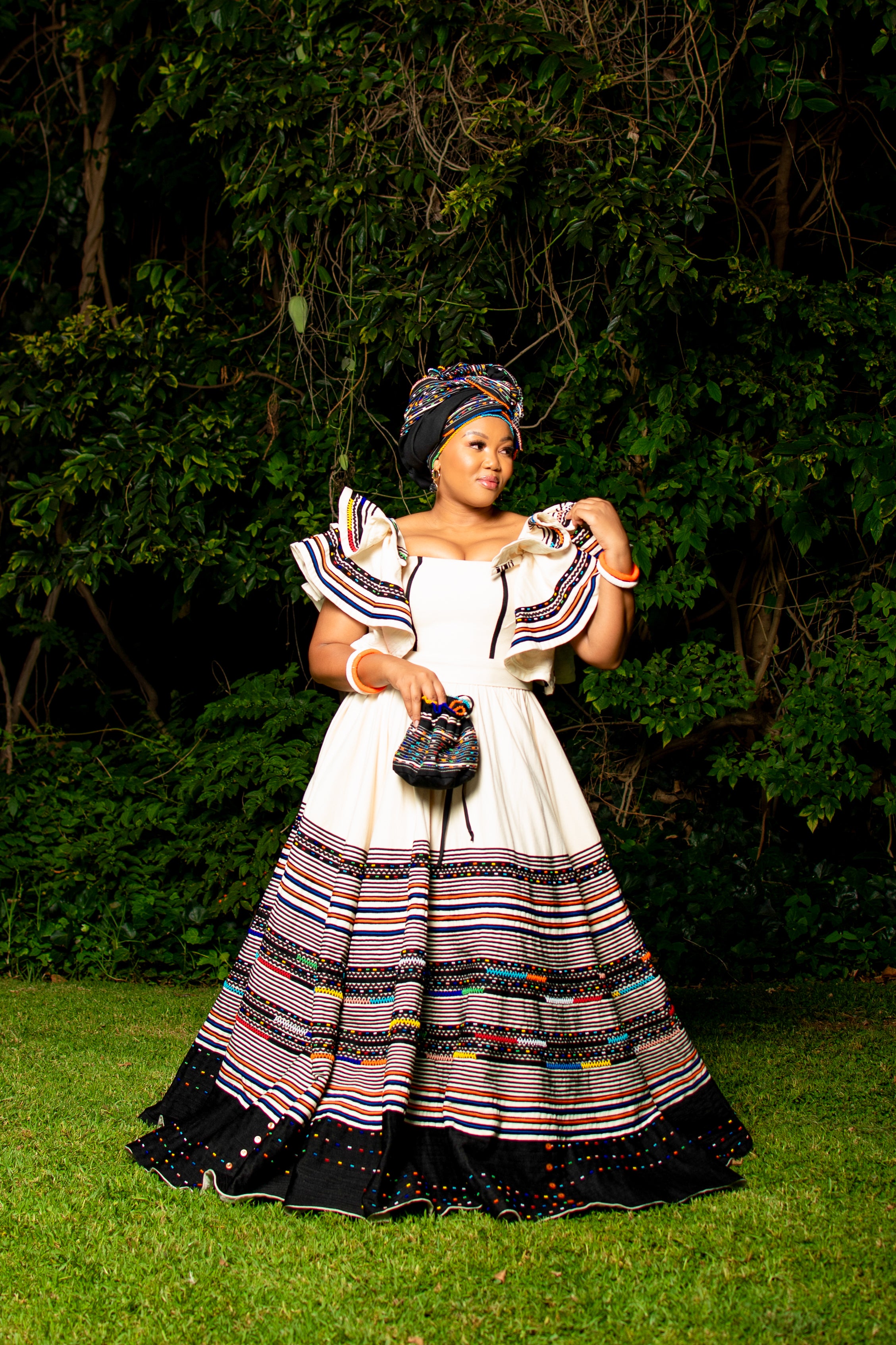 Cream peplum sleeves ladies ensemble