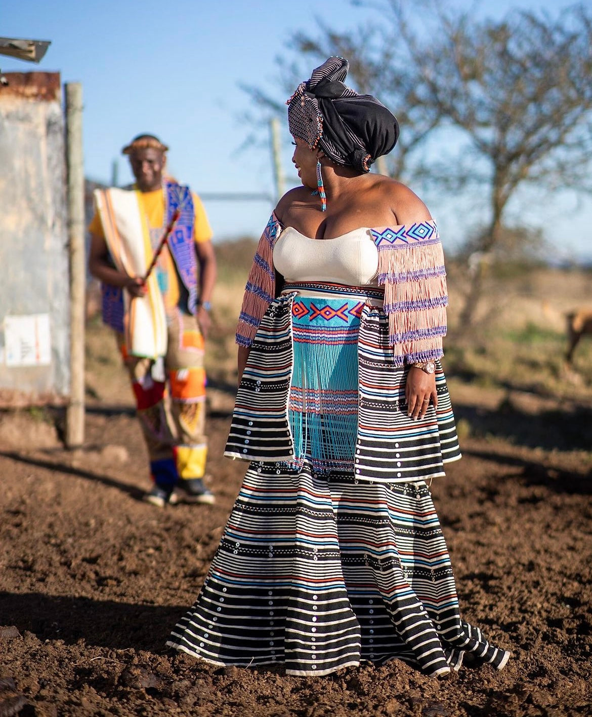Ziyanda- cream custom Xhosa wedding gown