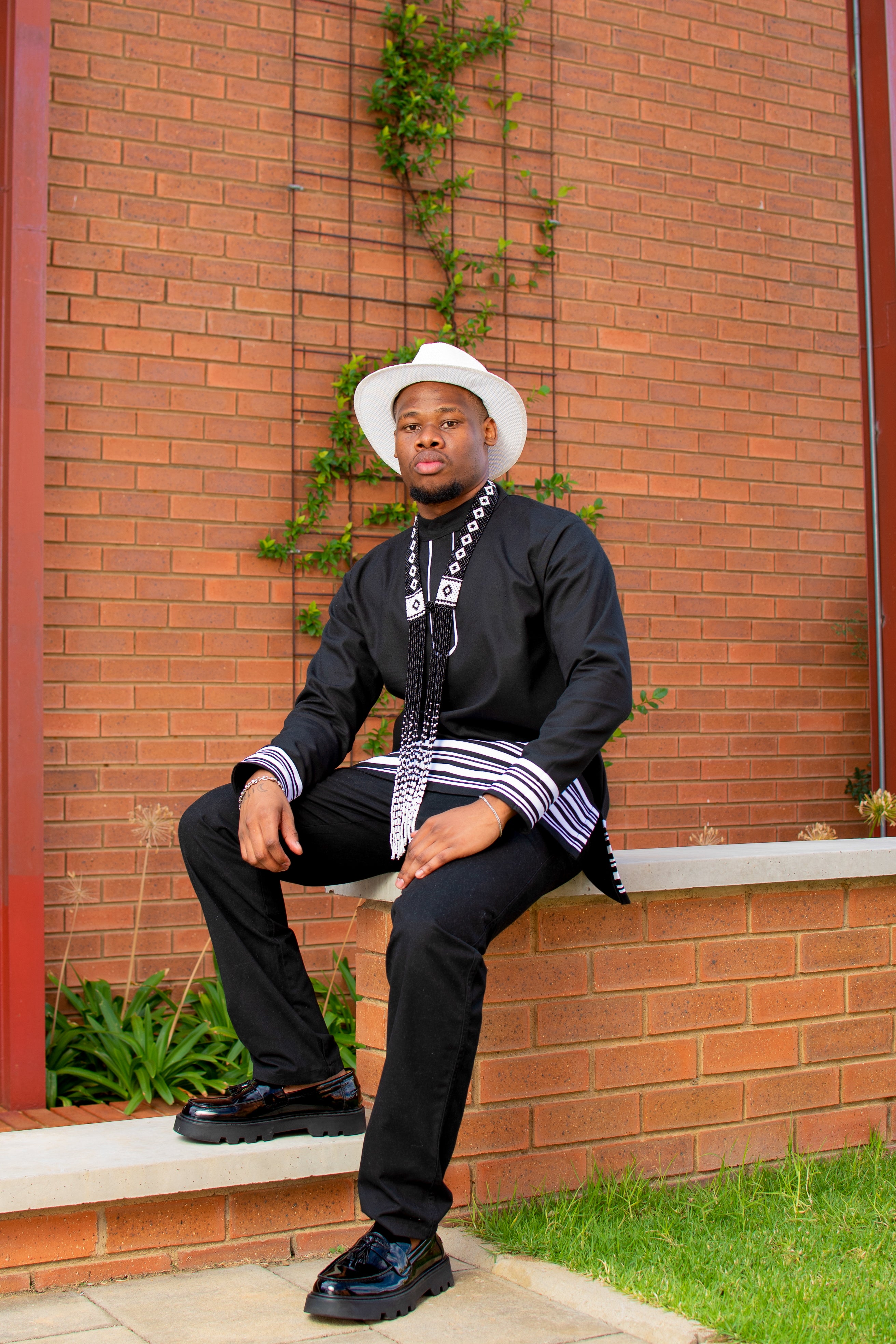 Black and white mens long sleeve shirt