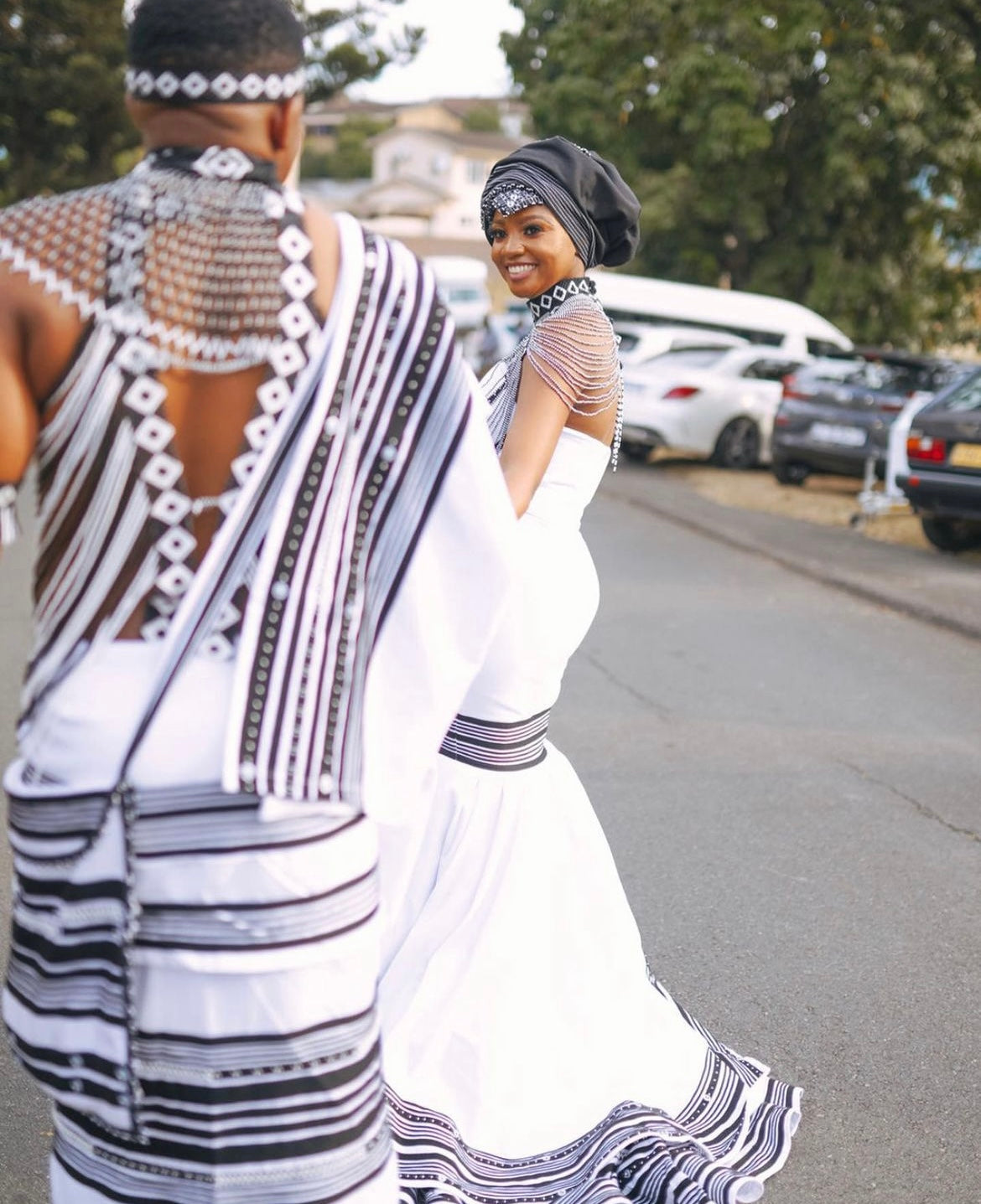 Zanele-Black & White Xhosa wedding ensemble