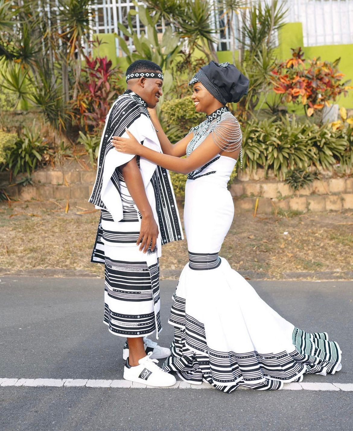 Zanele-Black & White Xhosa wedding ensemble