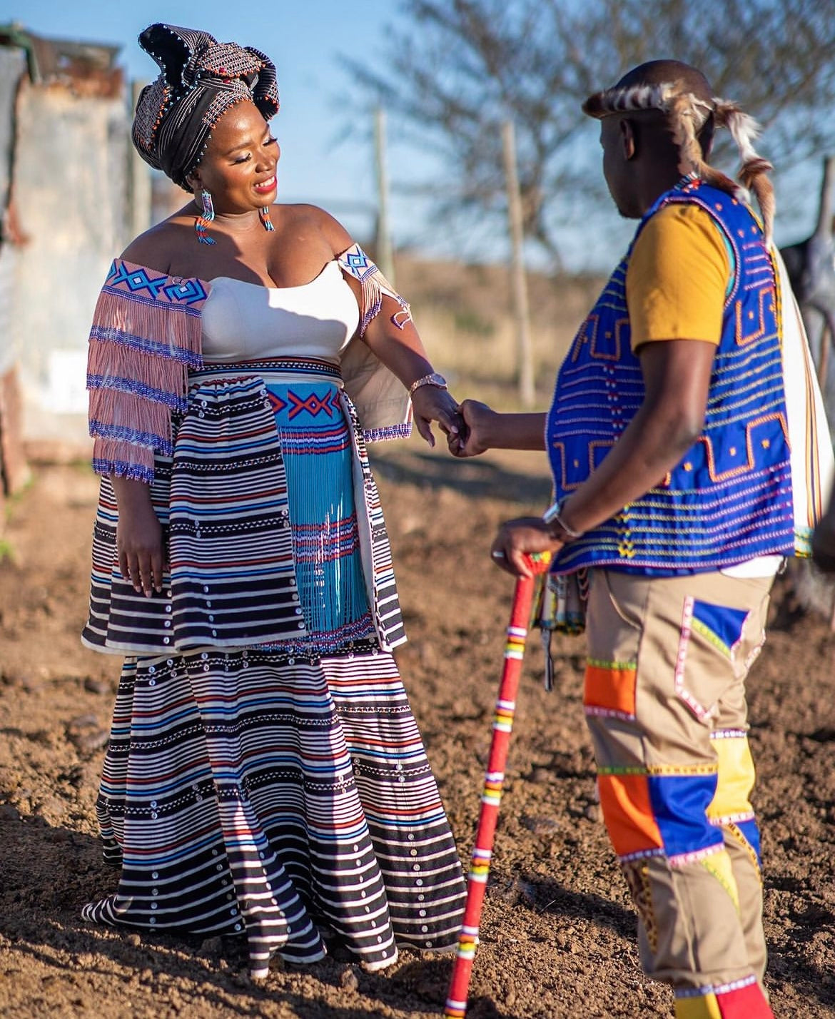 Ziyanda- cream custom Xhosa wedding gown