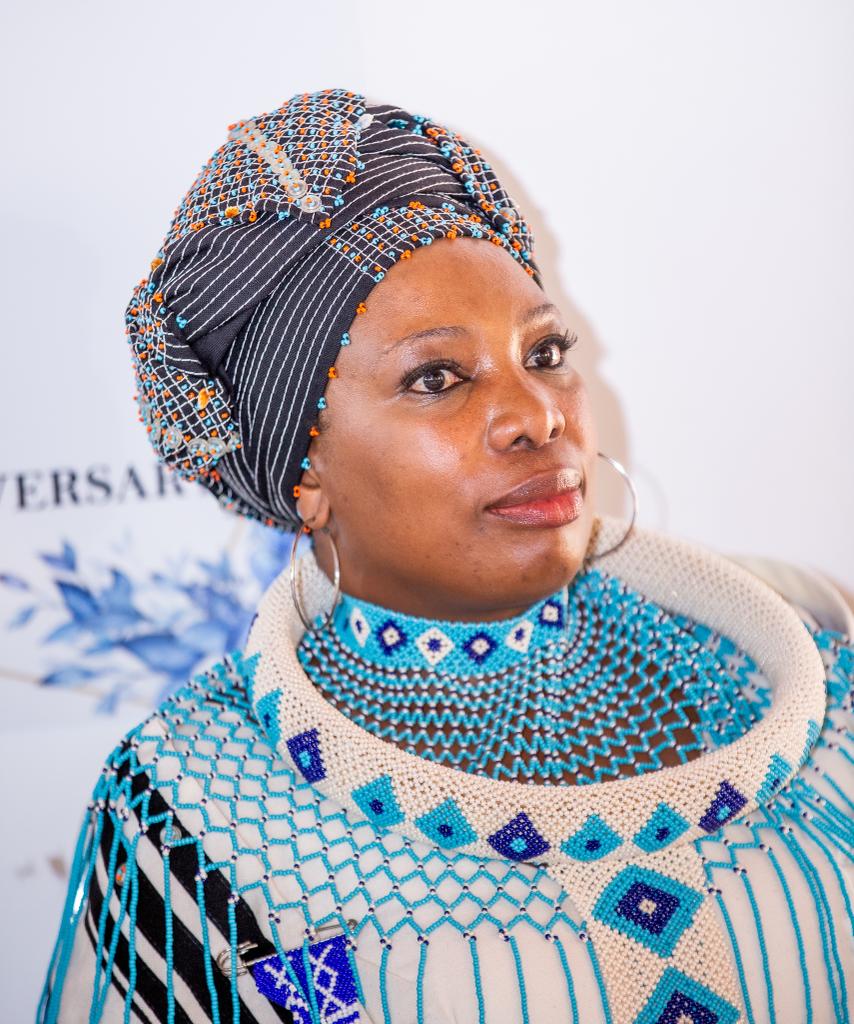 Rectangular beaded headwrap