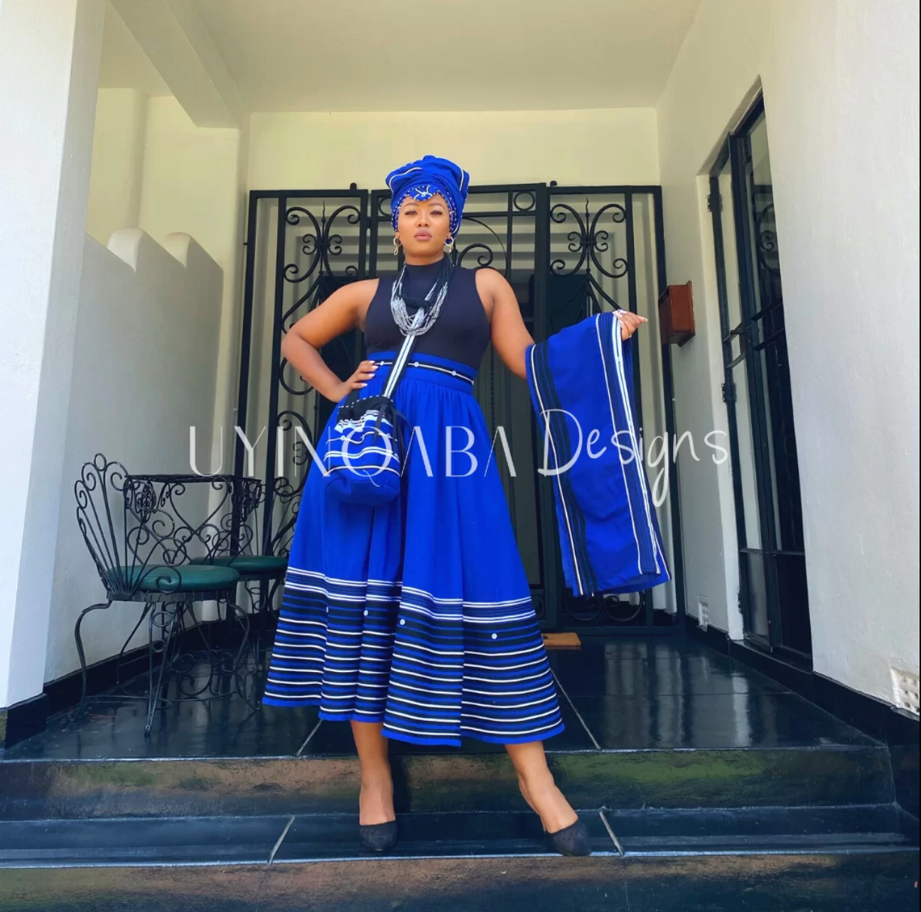 Red/turquoise/royal blue omila skirts