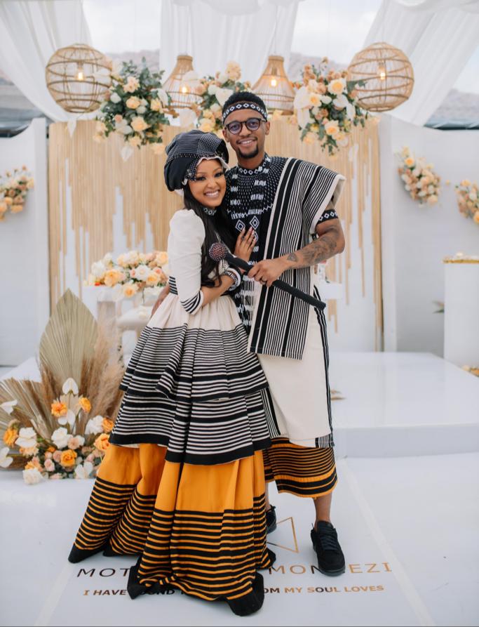 Mustard and Cream Wedding ensemble