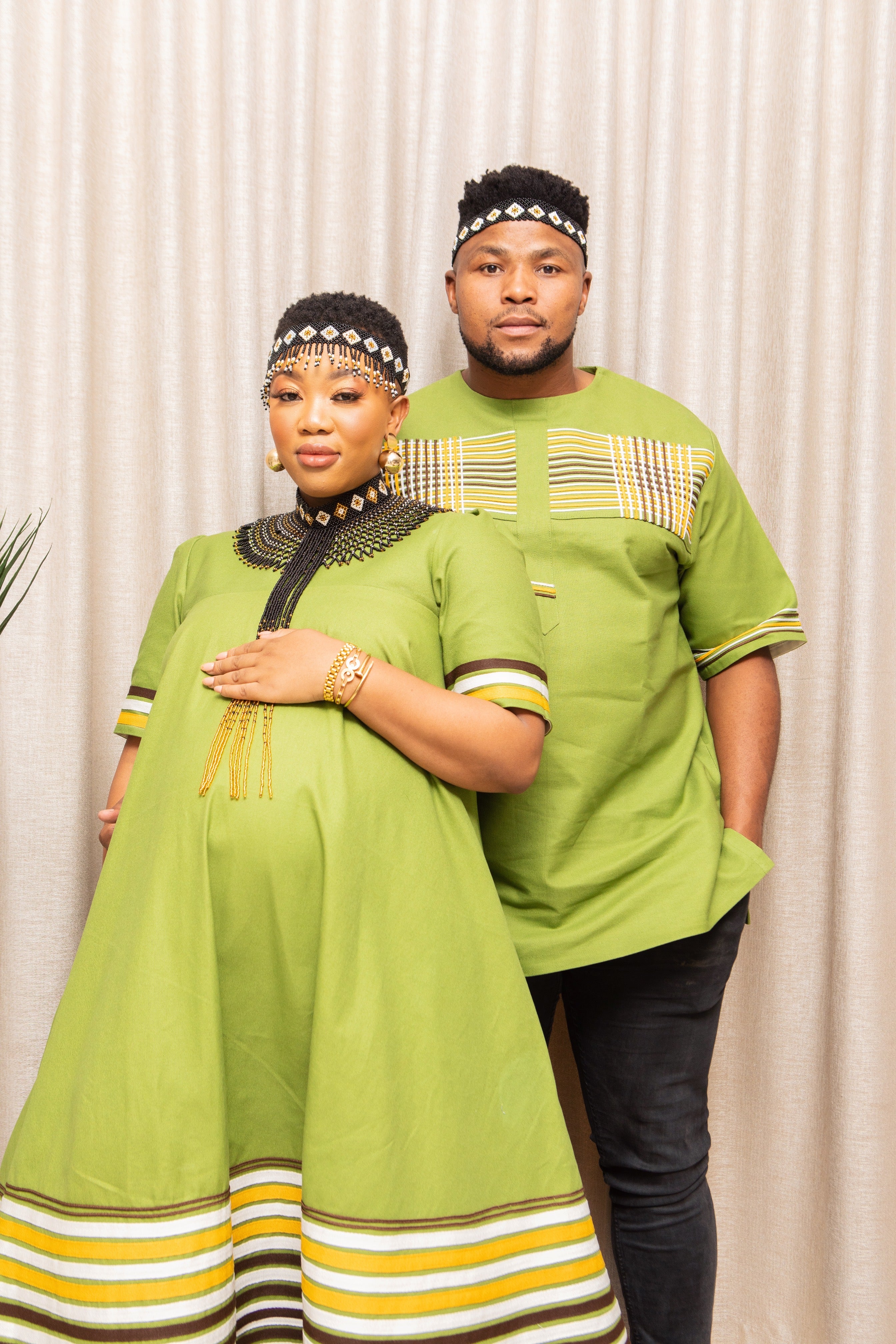 Olive Green his and hers ensemble