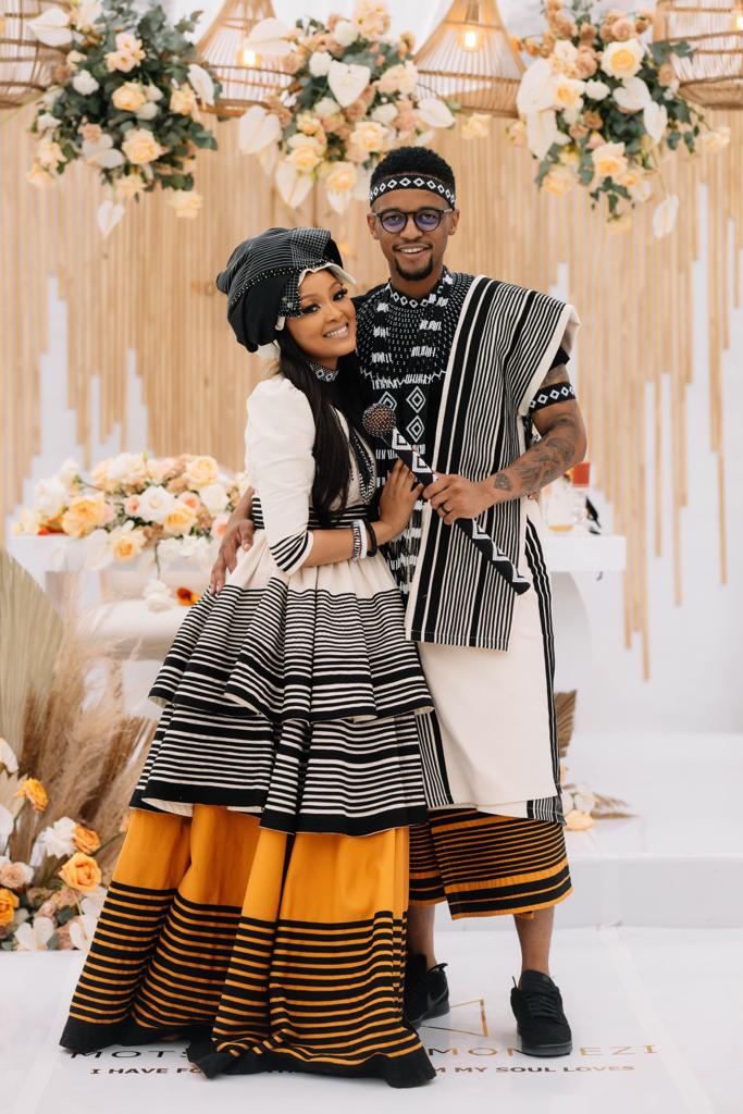 Mustard and Cream Wedding ensemble