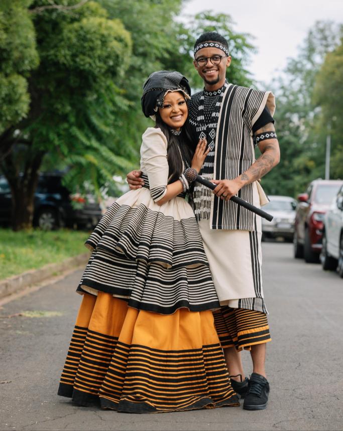 Mustard and Cream Wedding ensemble