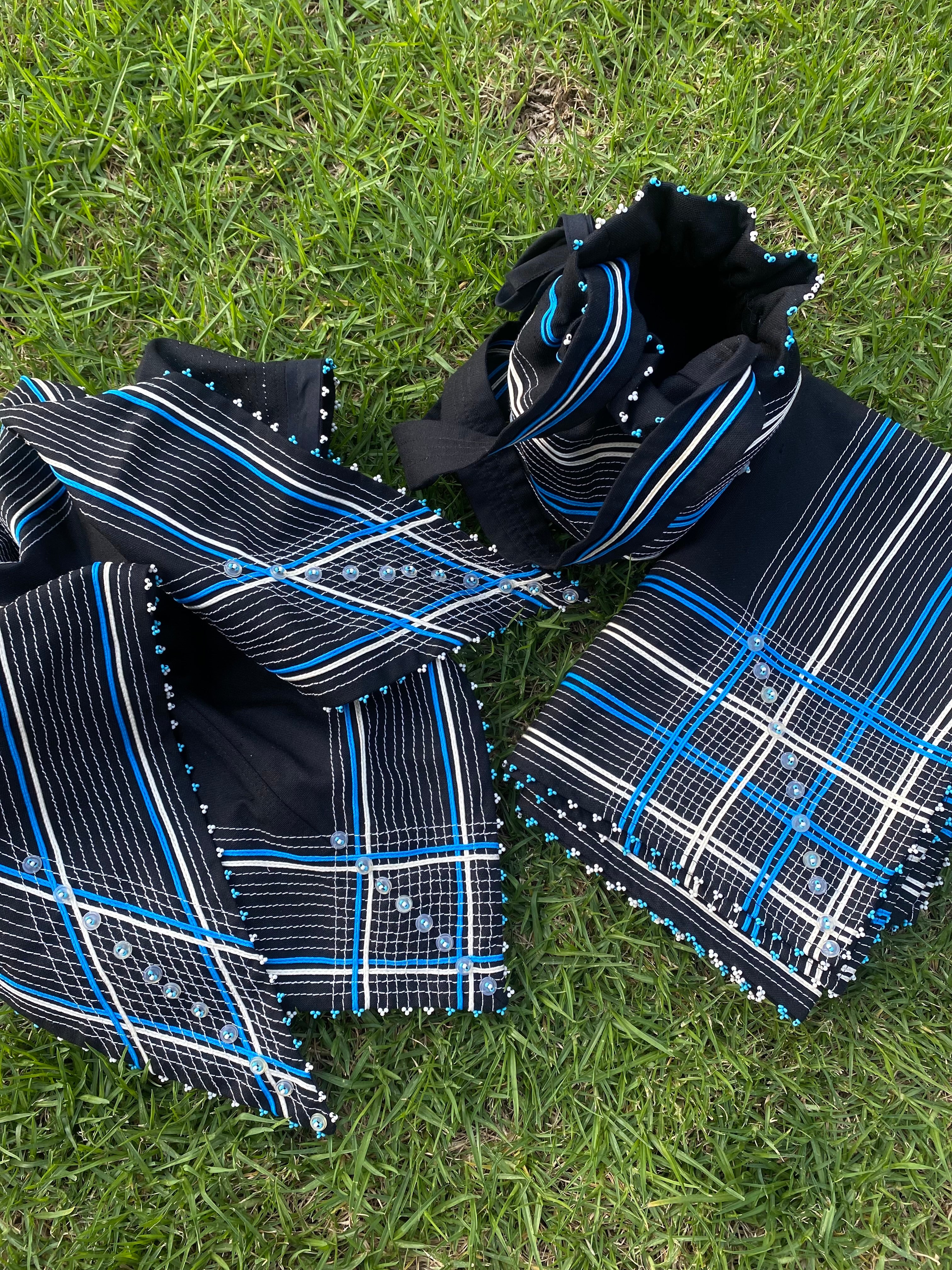 Premium Rectangular Headwrap R1200, Triangular Premium Headwrap R1000 & Matching bag R750