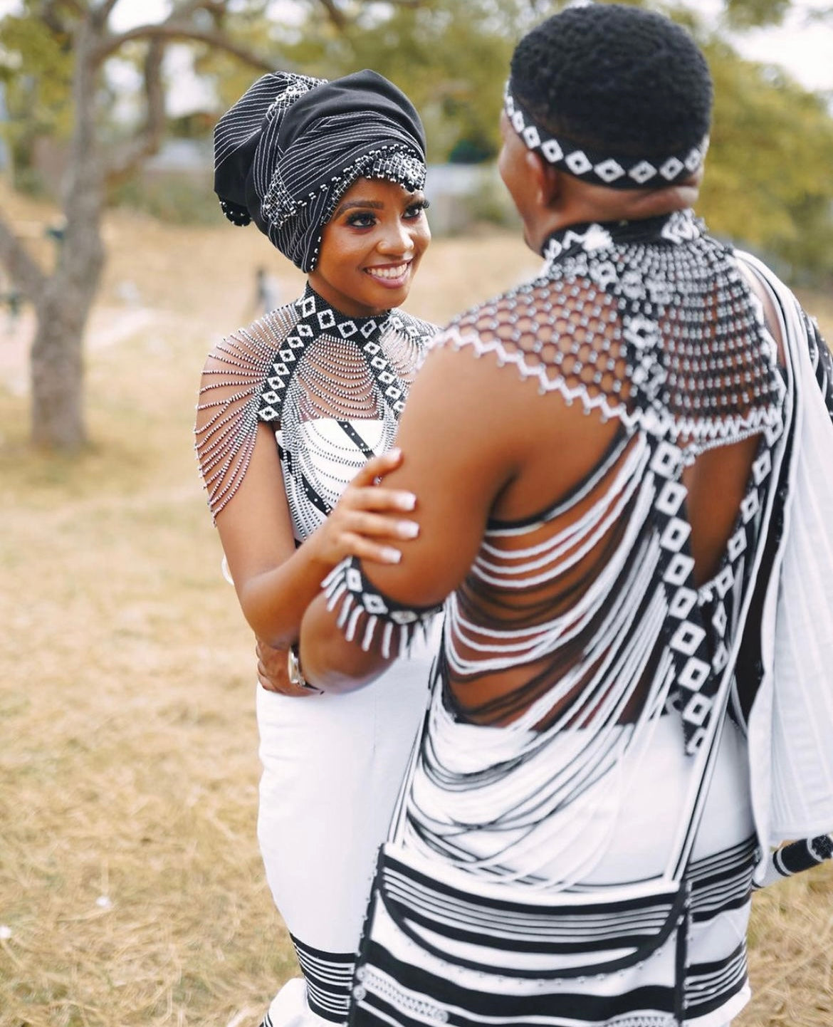 Zanele Black White Xhosa Wedding Ensemble Zanele Black White Xhosa Wedding Ensemble
